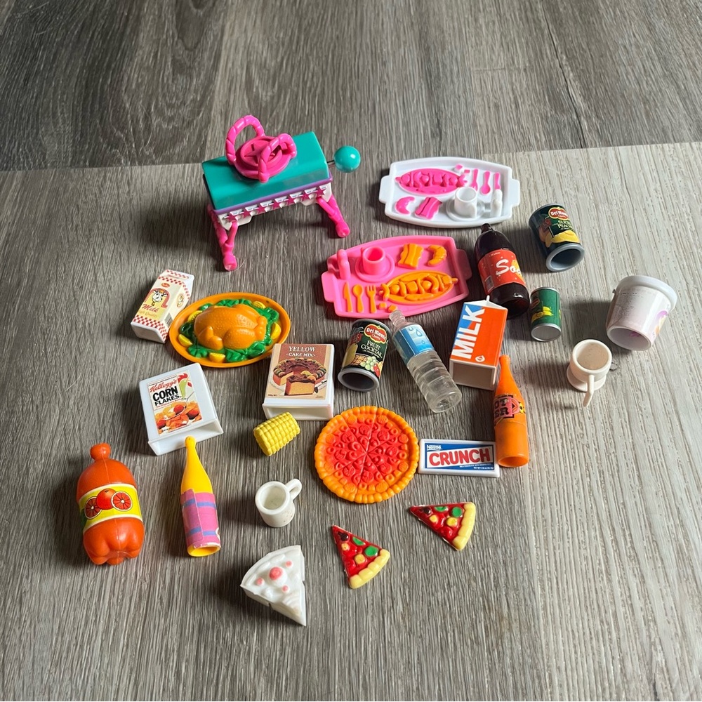 Barbie food and kitchen accessories